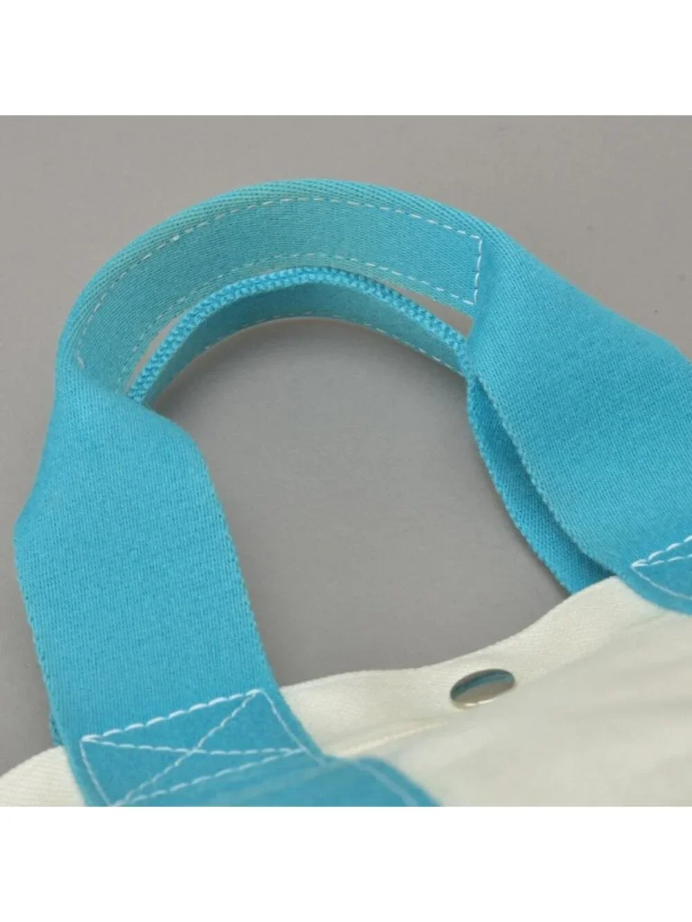 Hermes Bora PM Tote Canvas Light Blue Natural